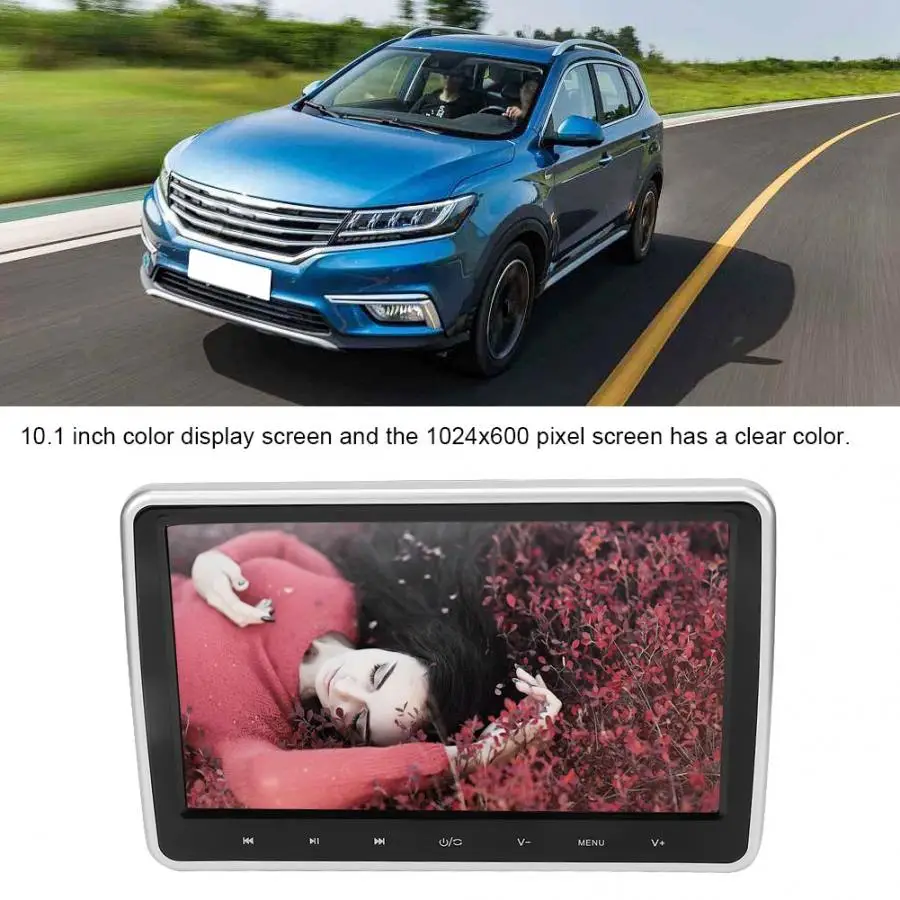 10,1 дюймов Автомобильный подголовник монитор DVD видео MP4 плеер USB/HDMI/IR/FM TFT lcd Кнопка сенсорный экран авто аксессуары