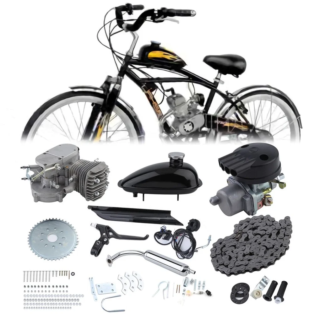 

2 Stroke 50cc Bicycle Gas Motorized Engine Bike Motor Kit Cycle Engine Complete Set DIY Bicycle Accessoriess