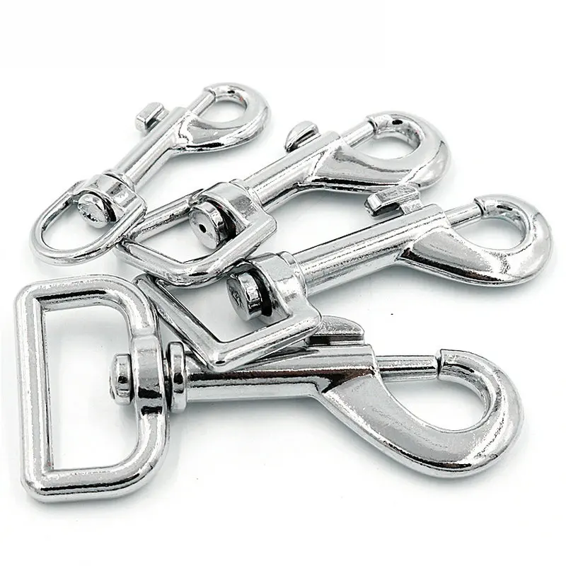 HQ 50PCS Zinc Alloy Steel Swivel Eye Bolt Trigger Snap Hook with 1-2.5CM  Square Base