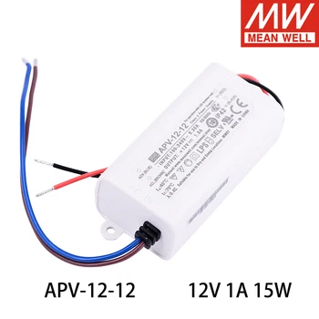 

Mean well 12V Power Supply APV-12 High Speed Fans Power supply for cob led grow light chip DIY cree led 5V 12V 15V 24V apv-12-12