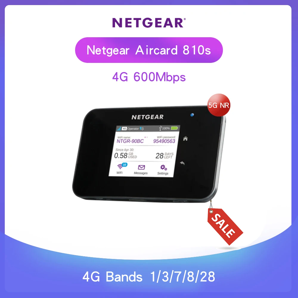 Разблокированный роутер netgaer Aircard 810S cat11 600 Мбит/с 4g со слотом для sim-карты Wi-Fi lte