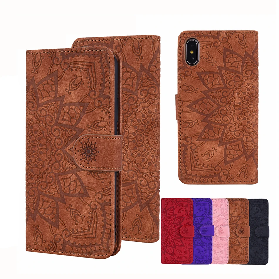 3D цветок кожаный чехол для iPhone XS максимальный 11 Pro Max Xr X 10 iPhone10 8 Plus 7 6 6s 5 5S SE стенд