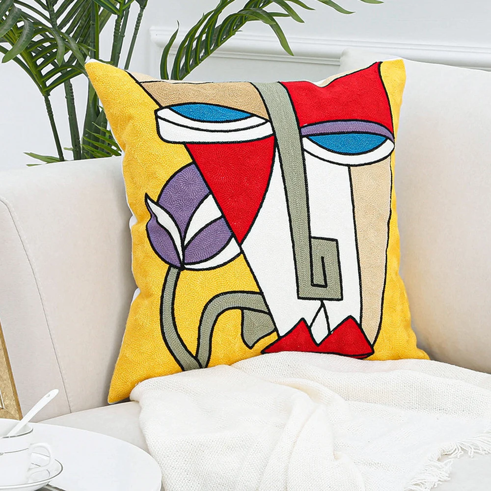 18" Picasso Abstract Throw Pillow Case Cushion Cover Cotton Linen Home Decor 