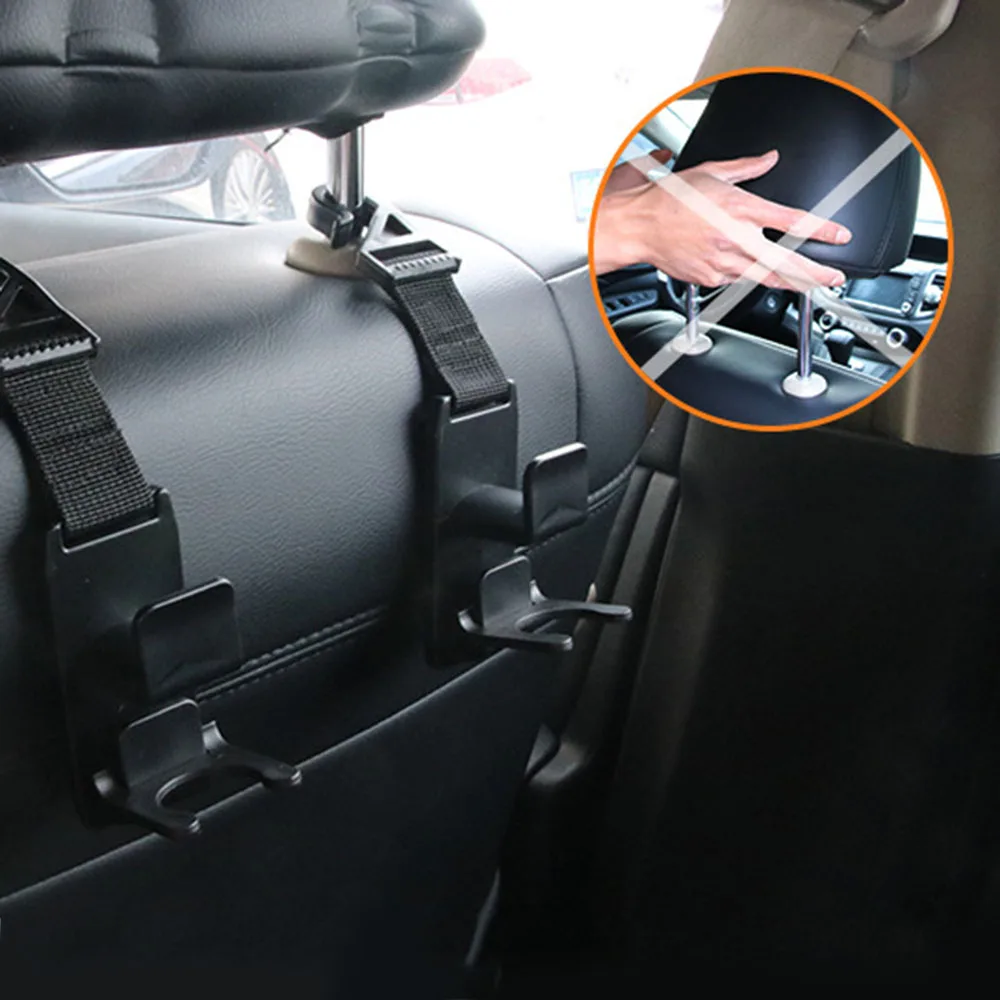 New Sale Car Headrest Hook with Cup Holder Drink Hook Multi function