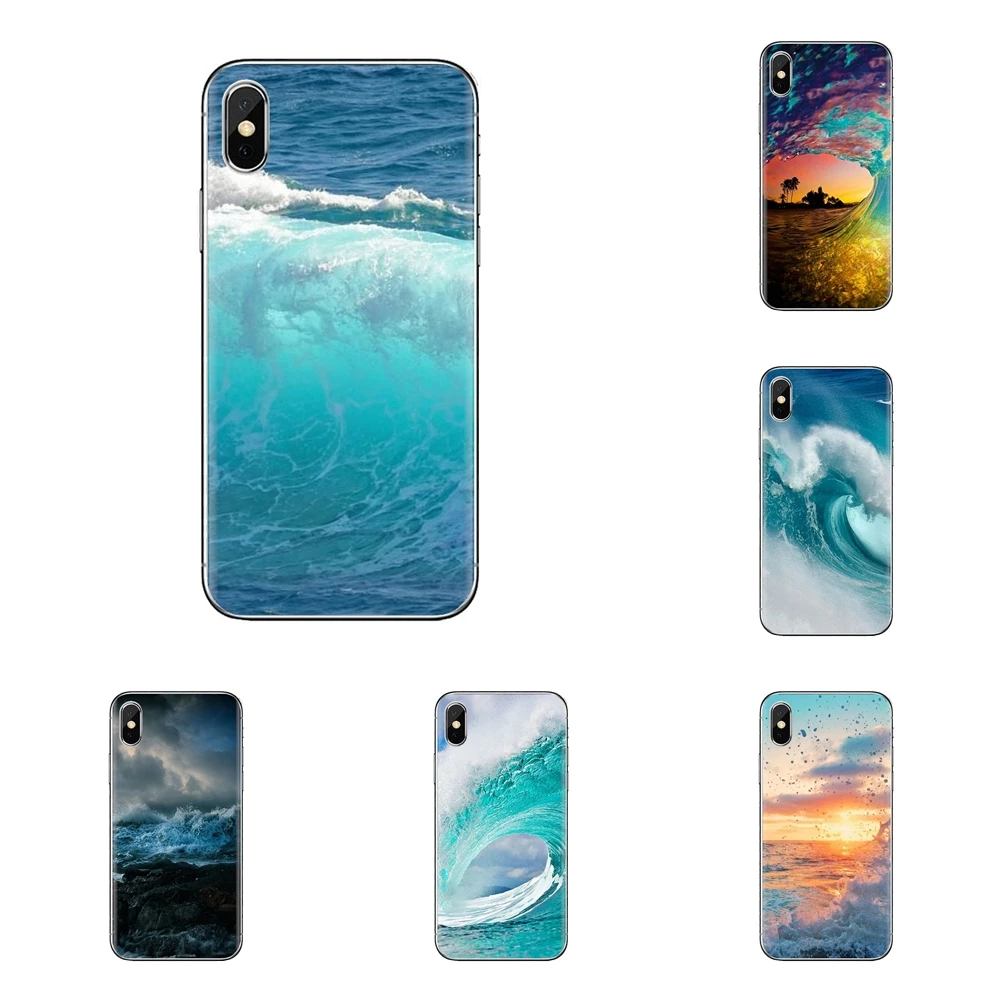 Летний чехол из ТПУ с морским синим океаническим волнами для sony Xperia Z Z1 Z2 Z3 Z5 compact M2