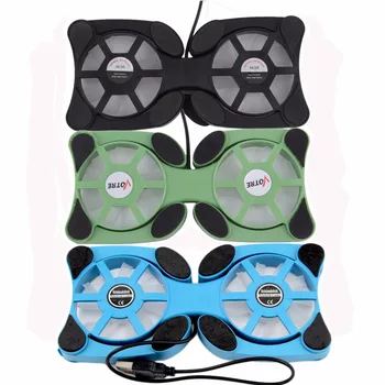 

1pcs Folderble 3 Color USB Port Mini Octopus Notebook Fan Double Fans Cooler Cooling Pad For 14" Laptop Black Hot Worldwide