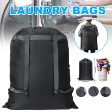Grande mochila resistente da lavagem do poliéster do saco da lavanderia com 2 alças ajustáveis do ombro para o acampamento da escola c1