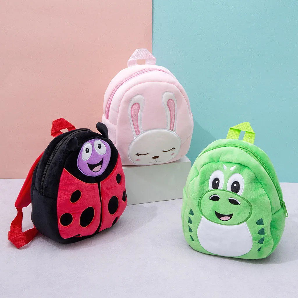Новые Kawaii Мягкие плюшевые детские школьные сумки для малышей рюкзак в Детский сад Школьный рюкзак для девочек мальчиков 3D мультфильм животных рюкзак