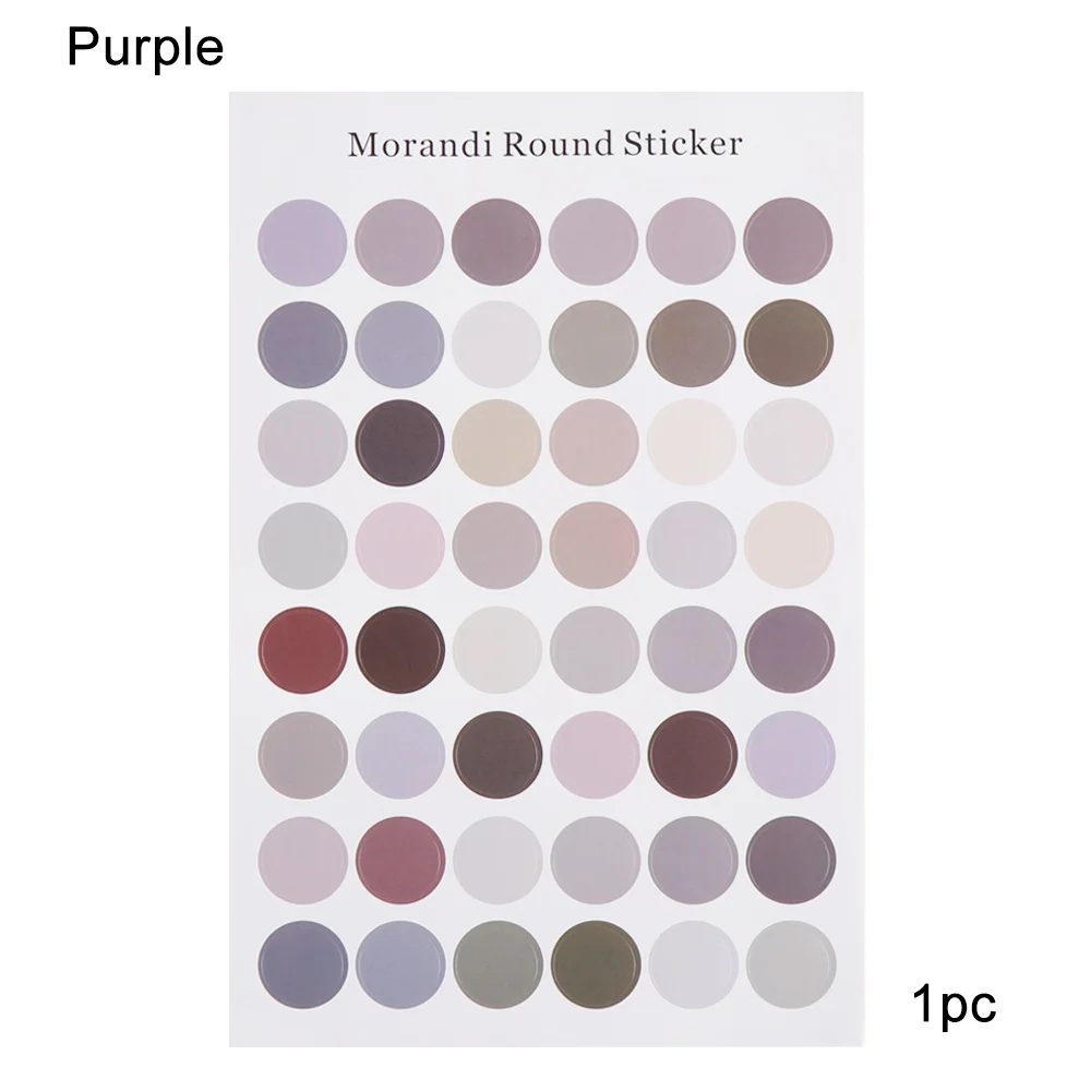 1 шт. DIY записываемые наклейки Dot Morandi цвет альбом для скрапбукинга фото украшения стены уплотнительные наклейки канцелярские товары школьные принадлежности - Цвет: purple