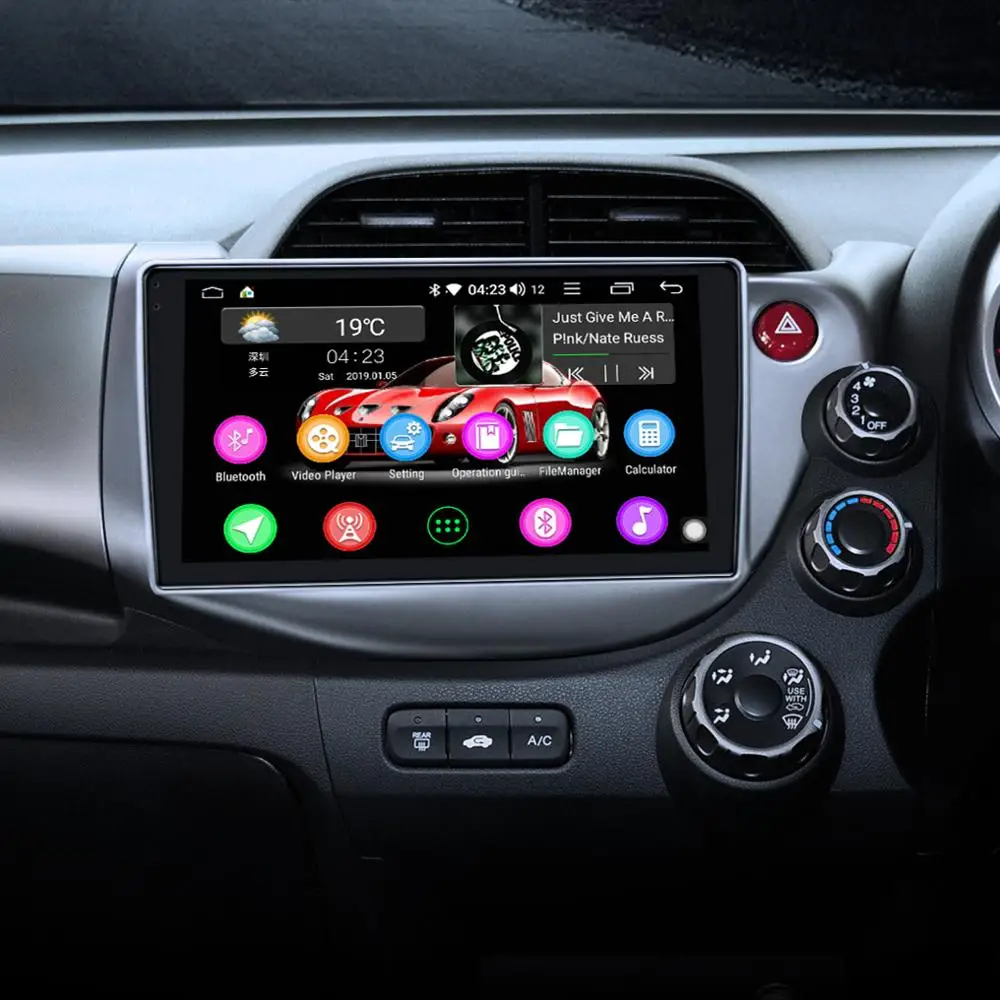 Clearance DSP SPDIF 10.1" Android 8.1 Multimedia Radio for Honda Fit 2008-2013 Right Drive GPS Mirror Link Subwoofer WiFi 4G SIM DVR DAB 1