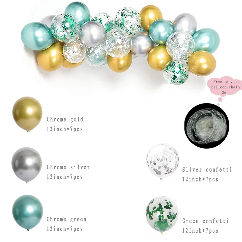 Русалка тема металлические блестки полоска для воздушных шаров набор для дня рождения вечерние настенные декоративные шары гирлянда