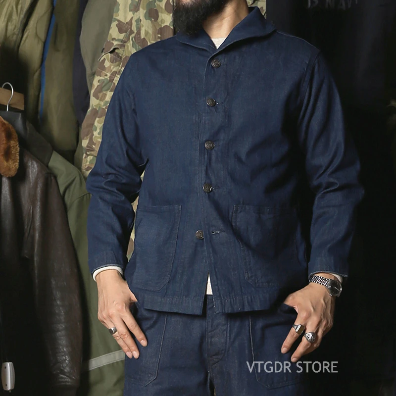 shawl collar denim jacket