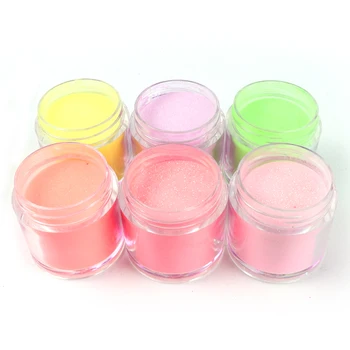 

6Box/Set Dipping Nail Powders Set Holographic Glitter Dip Powder For Manicure Gel Nail Art Decoration
