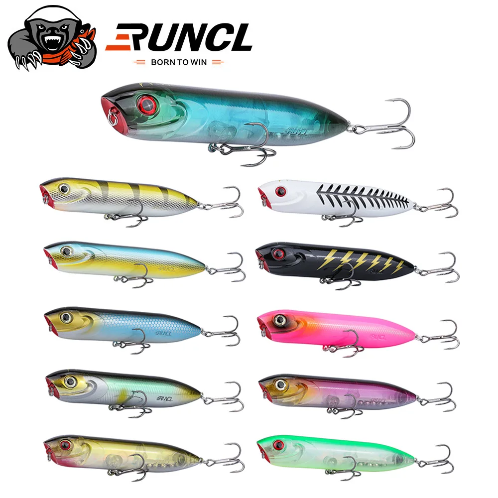 RUNCL 1 шт. Whopper Popper 10 см/13 см рыболовная приманка искусственная жесткий плеппер