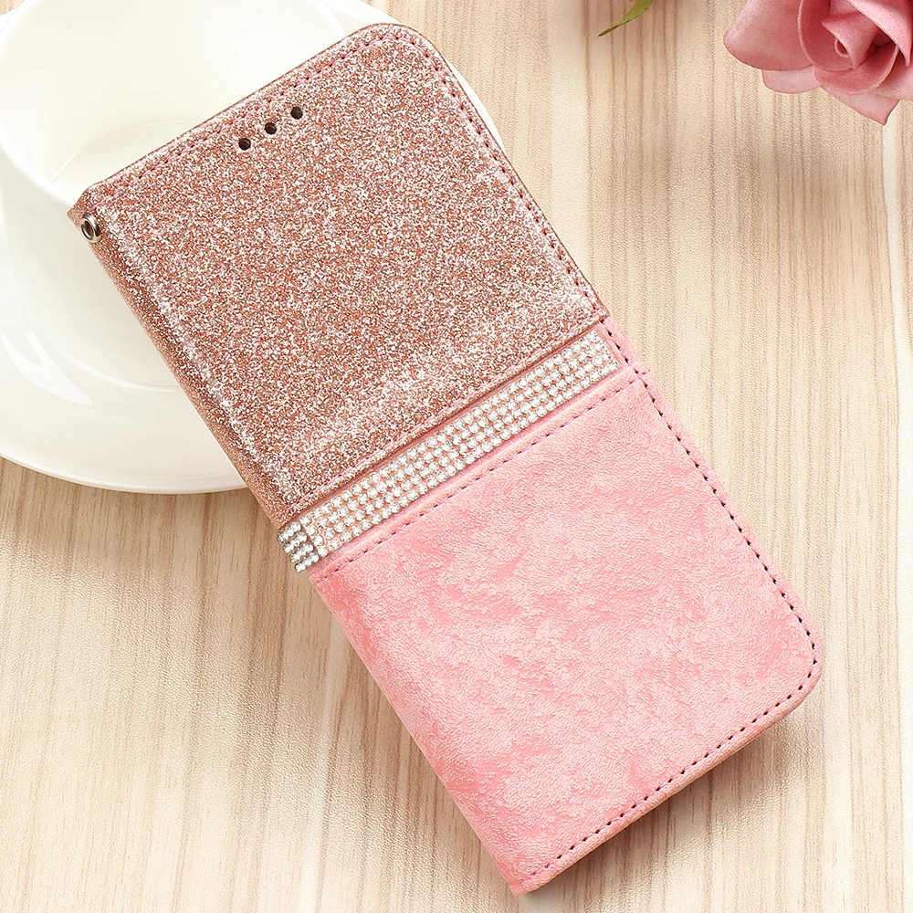 

Luxury Bling Glitter Wallet Phone Case For Samsung Galaxy J3 2017 J5 2016 J6 Plus 2018 Diamond Flip Cover For Samsung A3 A5 A6