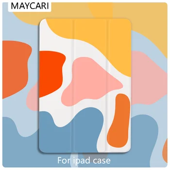 

Ipad2 3 4 White Leather PU Hard Back Case Colorful Sunrise Cover Protective For 2020 iPad Pro 11 12.9 10.5 7.9 inch Mini 1 2 3 5
