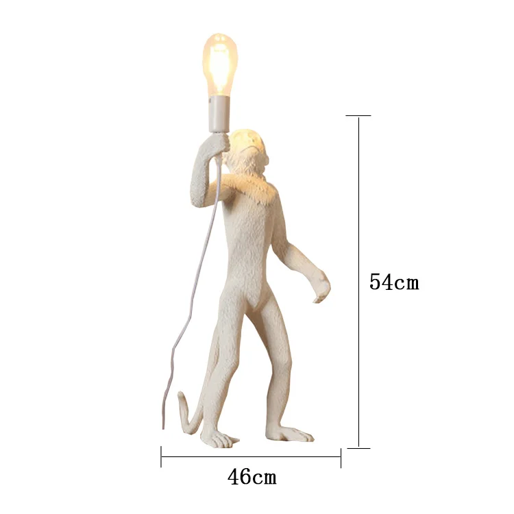 Ретро промышленный светодиодный настенный светильник с обезьяной из смолы для спальни гостиной кухни столовой прихожей лестницы Лофт Ресторан Бар деко