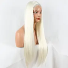 Bombshell серый белый прямой синтетический 13*3 дюймов парик фронта шнурка Glueless термостойкие волокна волос свободный пробор для женщин парики