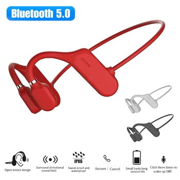 

Bone Conduction Headphones Bluetooth 5.0 Wireless Not In-Ear Headset Sweatproof Waterproof Earphones 18g Earbuds For Running New