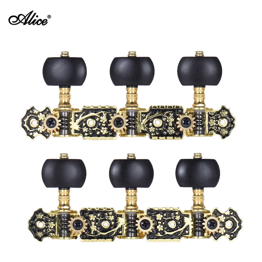 Alice AOS-020HV1P 2pcs(L&ampR) Acoustic Classical Guitar Tuning Keys Pegs String Tuners 3+3 Machine Heads (Short) | Спорт и