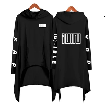 

(G)I-DLE Kpop Letters Hoodie Harajuku Sweatshirt Women Hoodies Clothings Corduroy Thick Autumn Creative Long female Pullovers