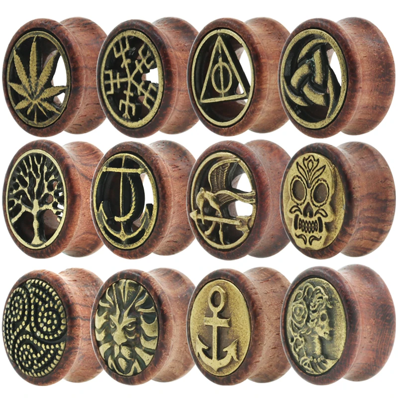 Ear Gauges Tunnels Plugs Ear Plugs Tunnels Wood Wood Piercing Ear