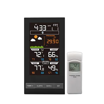 

Weather Station Temperature Humidity Wireless Colorful LCD Display With Barometer Weather Forecast