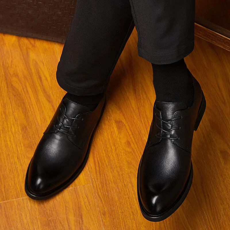 Merkmak/Мужская обувь из натуральной кожи; модные оксфорды на шнуровке; Новинка года; Осенняя модельная обувь; деловая формальная обувь; большие размеры