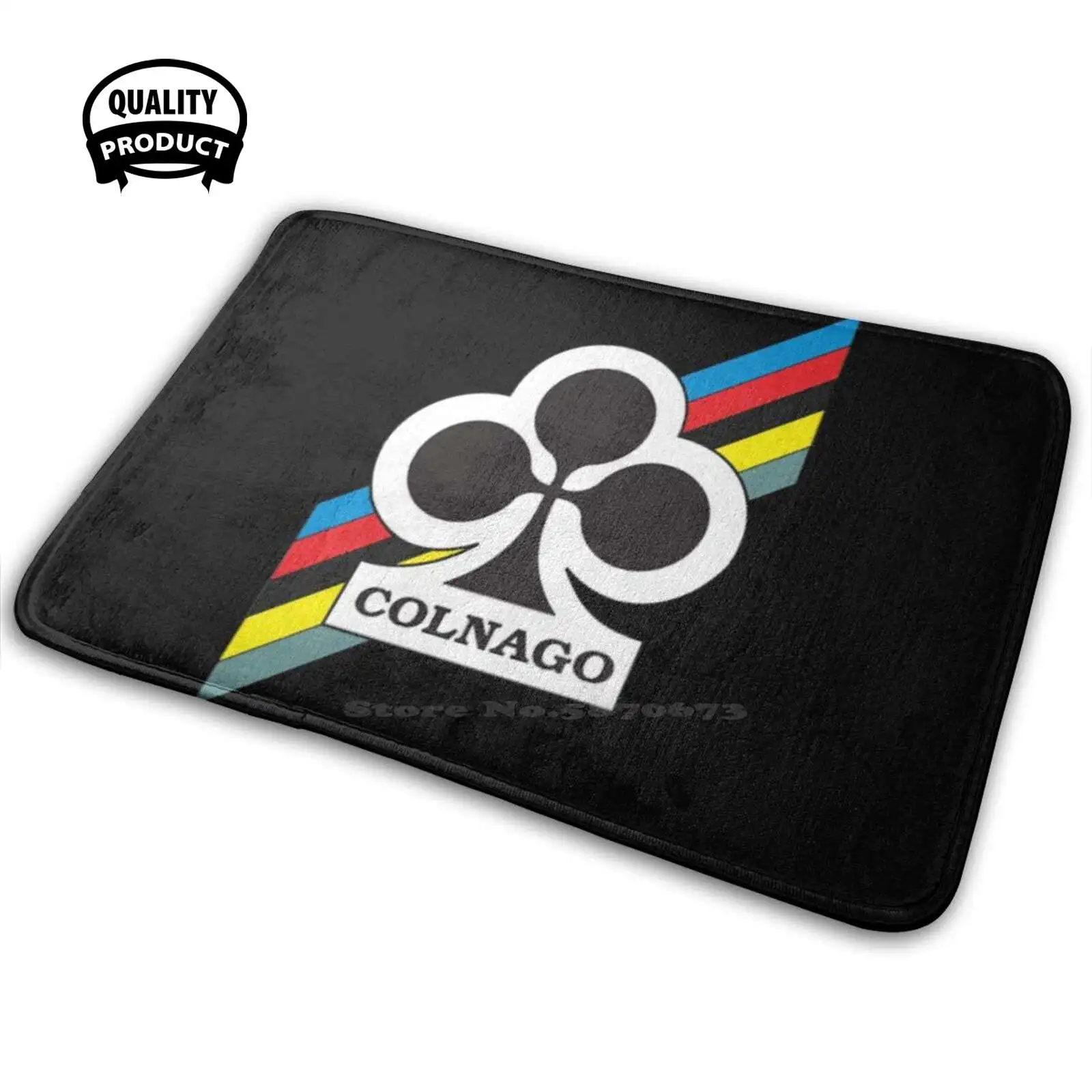 Colnago - Classic Italian Cycling Brand Ace Of Clubs Logo E Tour Stripes Soft Interessanti Room Goods Tappeto Tappeto Colnago