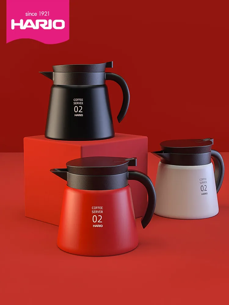 HARIO Japan V60 stainless steel double-layer coffee insulation pot kettle vacuum partition VHS | Дом и сад