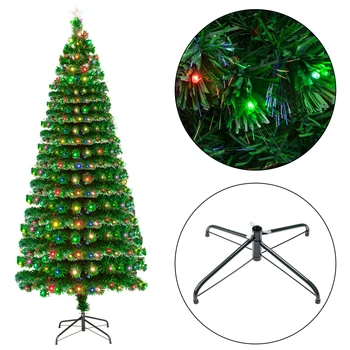 

7.5FT Fiber Optic Christmas Tree with 260 LED Lamps & 260 Branches Ornaments Merry Christmas Decorations For Home New Year 2021
