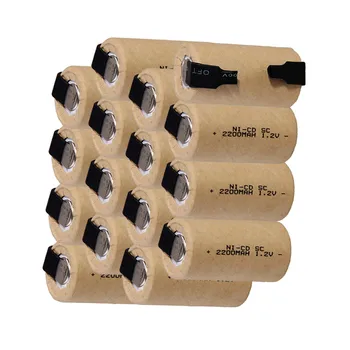 

real capacity ! 16 pieces SC battery 1.2V NICD 2200mah batteries for electric drills power tools COLOR RANDOM