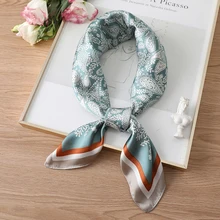 

Silk Square Scarf Fashion Women Print Hair Neck Scarves Bandana Shawl Wraps Female Cravat Headkerchief
