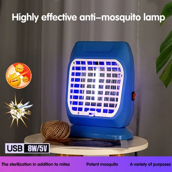 

USB Mosquito Killer Lamp UV Ultraviolet Light No Noise Radiation Insect Killer Flies Trap Lamp Disinfection Sterilization Lamp