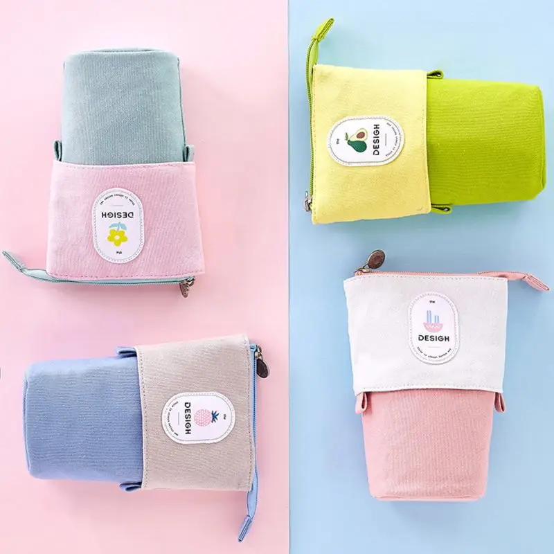 

Cartoon Cactus Telescopic Pencil Bag Case Pen Pouch Cosmetic Brush Bag Travel 831D