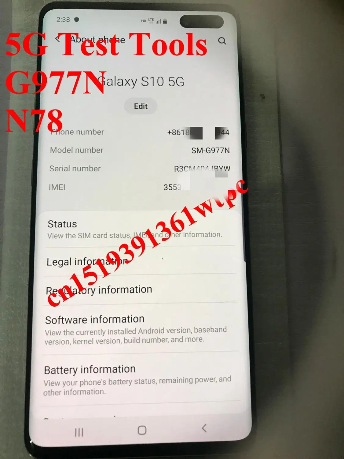 DHL+ 5G тестовые инструменты G977N 5G трубки+ Поддержка 5G N78, тест ting