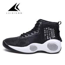 Новинка размера плюс 46 мужские высокие амортизирующие кроссовки для баскетбола Обувь На Шнуровке противоударные кроссовки зимняя спортивная уличная спортивная обувь