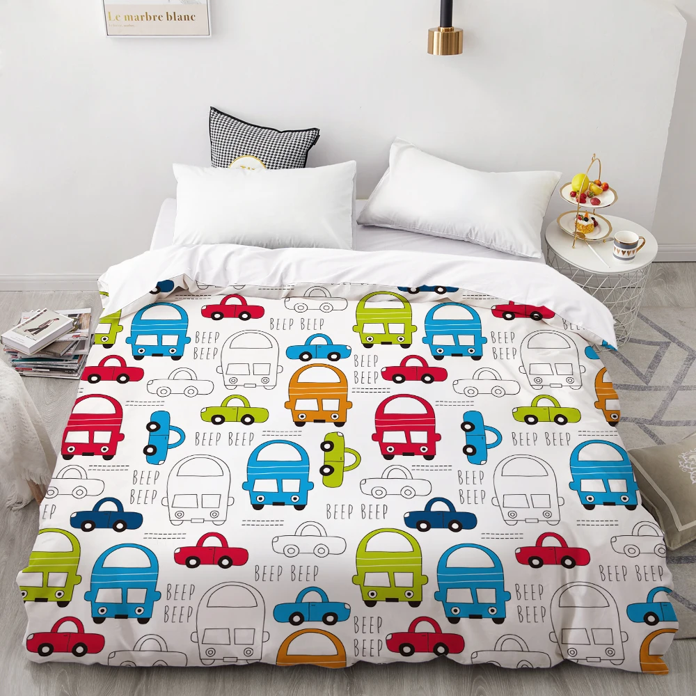 3D Print Custom Duvet Cover Rocket space,Comforter/Quilt/Blanket case Queen/King,Cartoon Bedding for kids/baby/children - Цвет: Cartoon-07