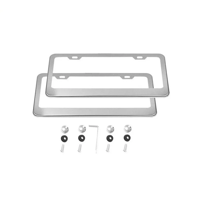 ONEWELL 2 шт. рамка для номерного знака из нержавеющей стали держатель для Авто Грузовых автомобилей только для американского автомобиля Canad a