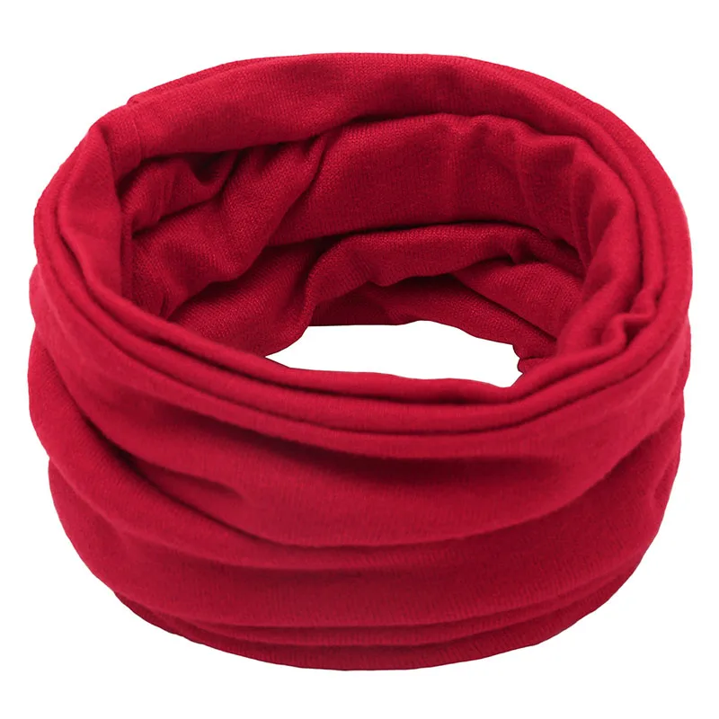 Вязаный шарф для шеи женский мужской толстый Балаклава Флисовая внутри зимний Снуд шарф шерсть эластичное кольцо-ошейник шарфы - Цвет: Красный