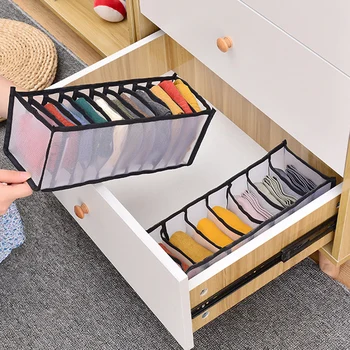

Socks Separated Underwear Bra Storage Box Drawer Container Easily Carrying Case Closet Organizer Elements Storage Box