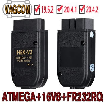 

2020 Popolar VAG HEX V2 Interface VAGCOM 20.4.2 VAG COM 19.6 FOR VW for AUDI Skoda Seat Vag 20.4 Polish ATMEGA162+16V8+FT232RQ