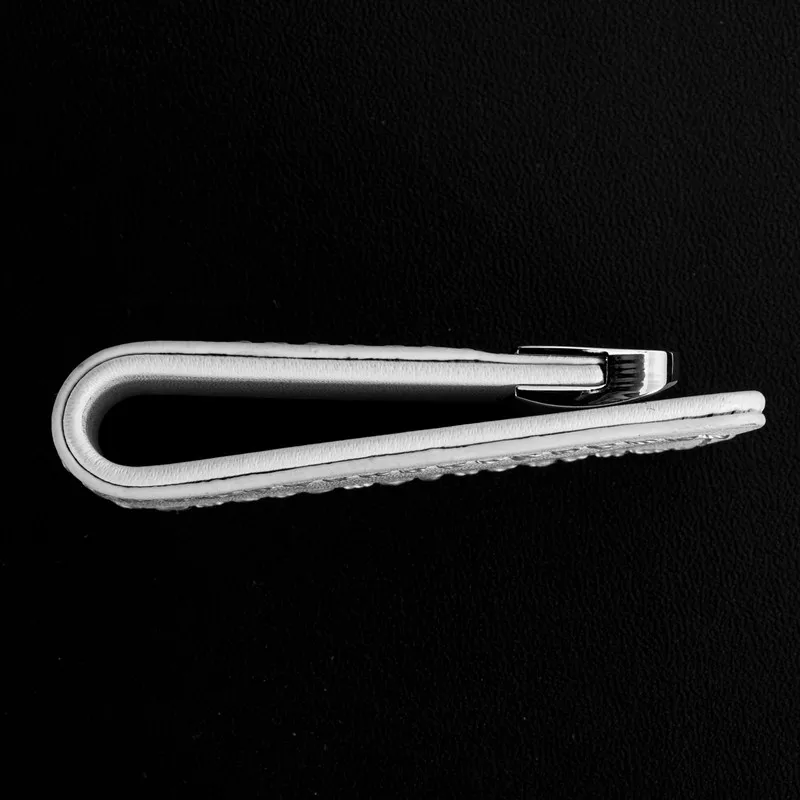 Mens Leather Money Clip Wallet Women Slim Metal Money Holder Couple Safe Wallet Bill Clip Clamp for ML1-046 metal money clip