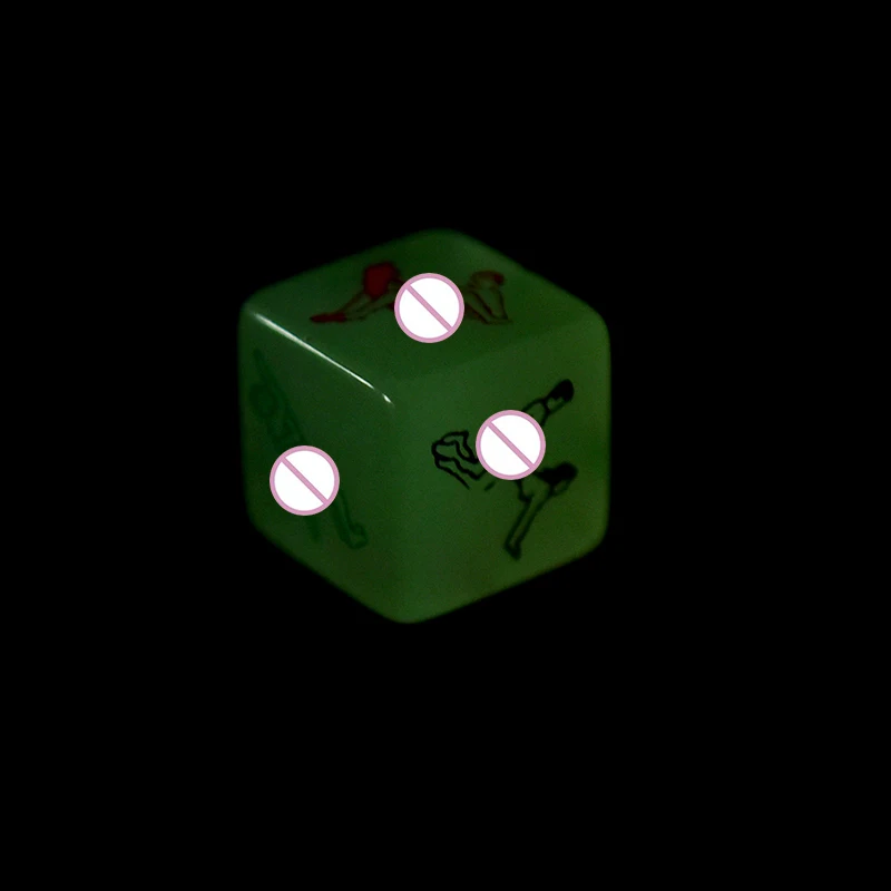 6 Side Erotic Luminous Dice Couples Flirting W/Posture Toys Love Posture Guide Night Lights Luminous Love Dice Sex Toy acrylic dice game dice dice set