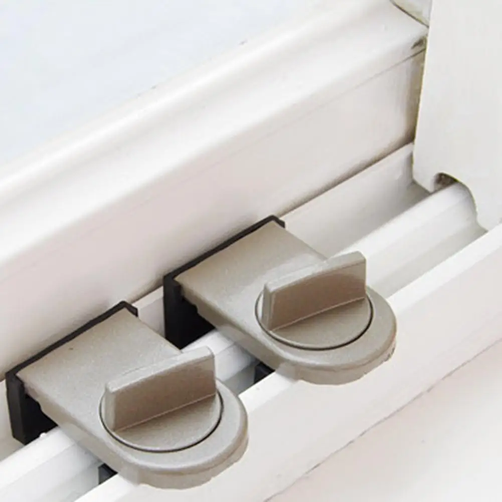

Sliding Sash Stopper Cabinet Locks Straps Anti-Theft Lock Window Sliding Door Child Security Doors Lock Kids Baby Safety Lock