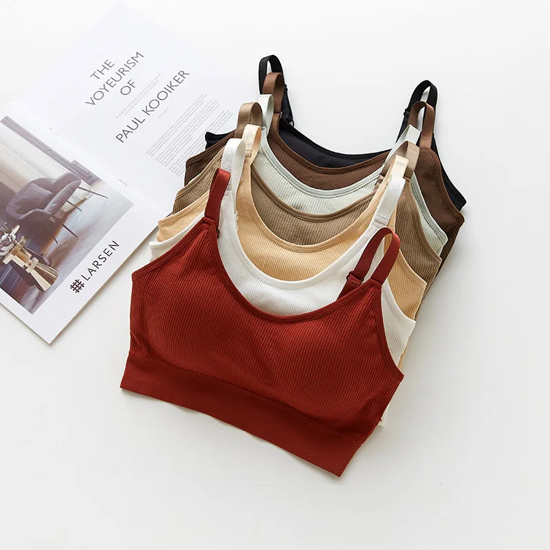 

LALYSSE Seamless Bra Women Crop Top Underwear Padded Bralette Bustier Bra Femme Soutien Gorge Femme Underwear Bras Camisoles