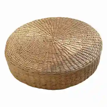 

40cm Tatami Cushion Round Straw Weave Handmade Pillow Floor Yoga Chair Seat Mat
