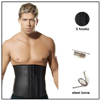 

Back and back with strong sweat-glossy surface rubber girdle ultra weat sports abdominal belt for men