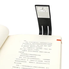 ITimo Clip-on лампа для чтения книг с регулируемой батареей для чтения Kindle черный светодиодный фонарь для чтения книг гибкий складной