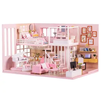 

DIY Wood Dollhouse Cottage Villa Fantasy Girl Handmade Assembled Toy House Creative Exquisite Durable Birthday Gift Supplies